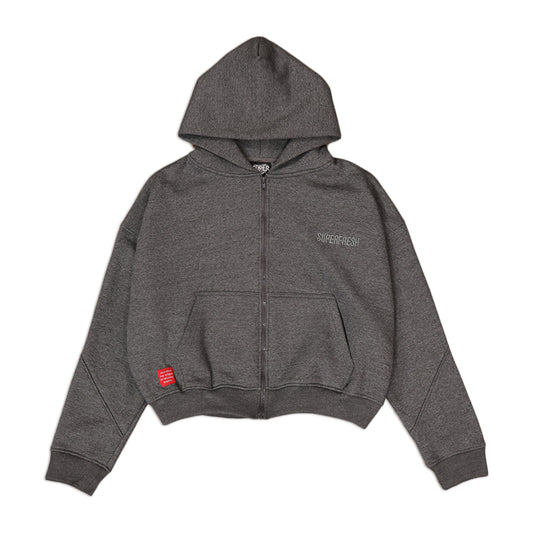 Drop Zip Hoodie (charcoal)