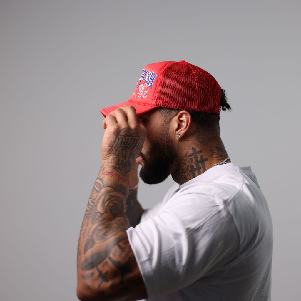 Red BLVD Trucker Snap