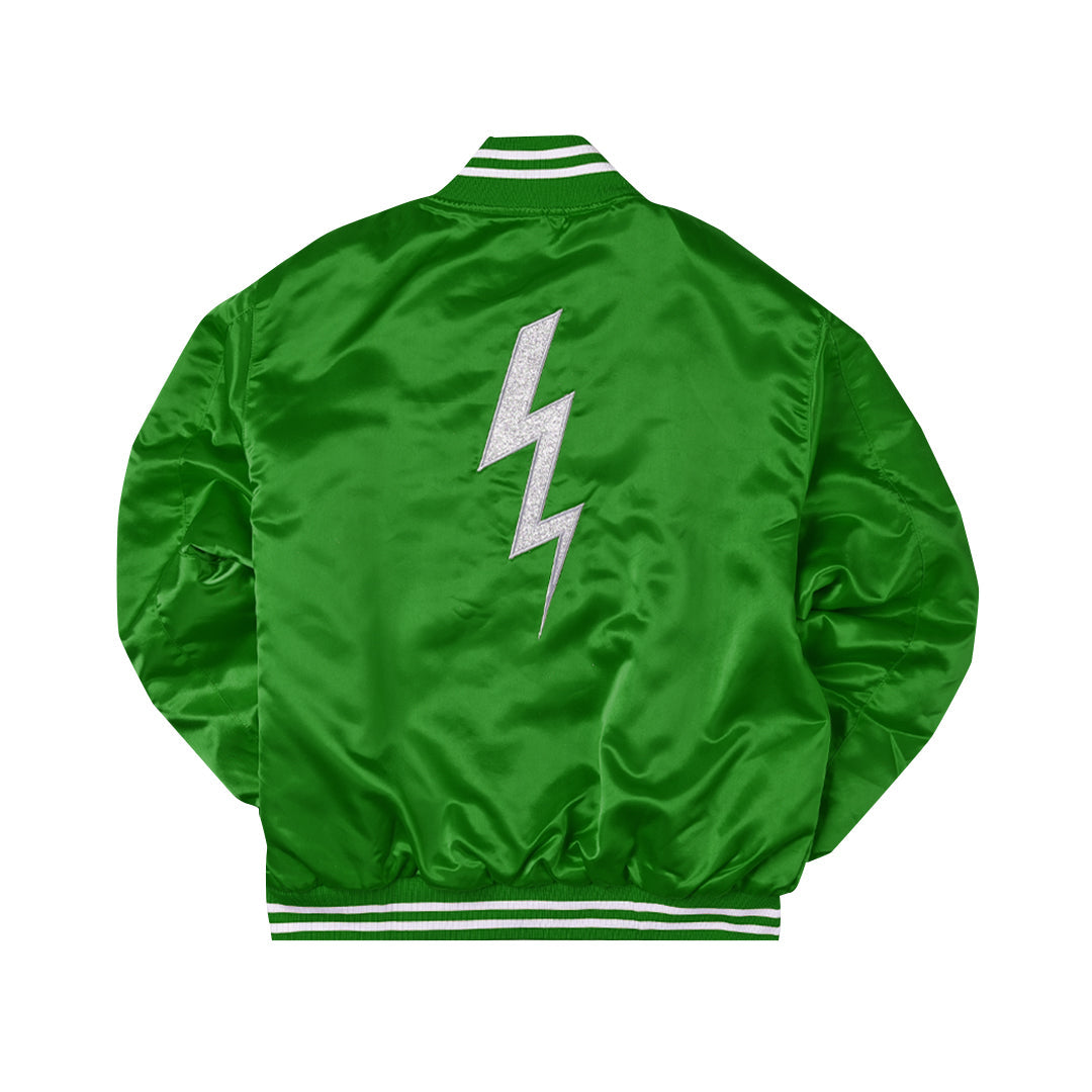 Retro Lightweight Varsity Jacket (Green)